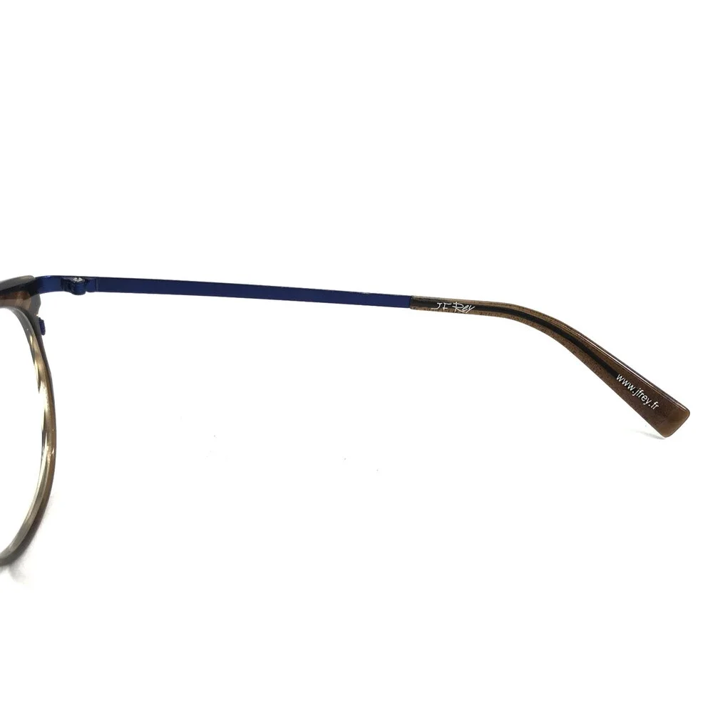 J. F. Rey Eyeglasses Frames JF2822 9065 Sparkly Brown Horn Blue 52-19-143
